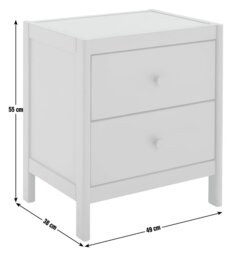 Habitat Bronte 2 Drawer Bedside Table - Green - thumbnail 2