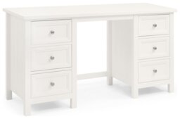 Julian Bowen Maine 6 Drawer Dressing Table - White - thumbnail 2