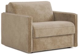Jay-Be Slim Fabric Cuddle Chair Sofa Bed - Stone - thumbnail 1