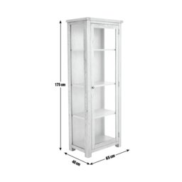 Argos Home Kent 1 Door Glass Display Cabinet - Oak - thumbnail 2