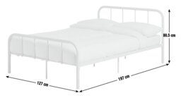 Argos Home Kids Charlie Small Double Metal Bed Frame - White - thumbnail 2