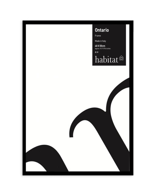 Habitat Ontario Black Wooden Picture Frame - 40x50cm - image 1