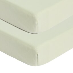 Argos Home Nursery Cotton Jersey 2 Pack Green Fitted Sheets - Crib - thumbnail 2