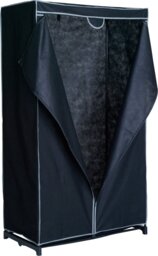 Argos Home Single Fabric Covered Clothes Rail - Black - thumbnail 1