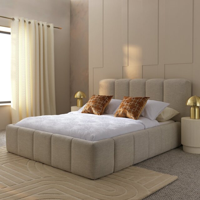 Habitat Malone Superking End Lift Ottoman Bed - Cream - image 1