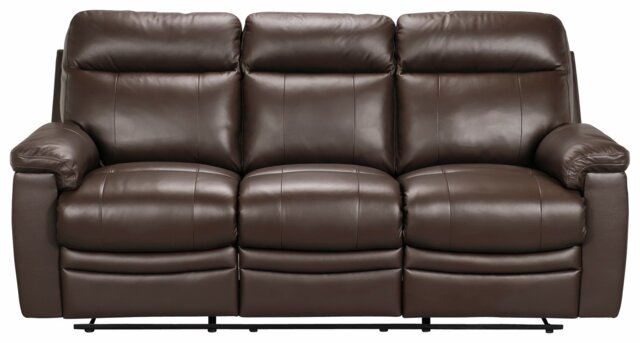 Argos Home New Paolo 3 Seater Manual Recliner Sofa-Chocolate - image 1