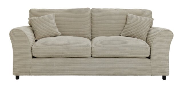 Argos Home Harry Fabric 3 Seater Sofa - Stone