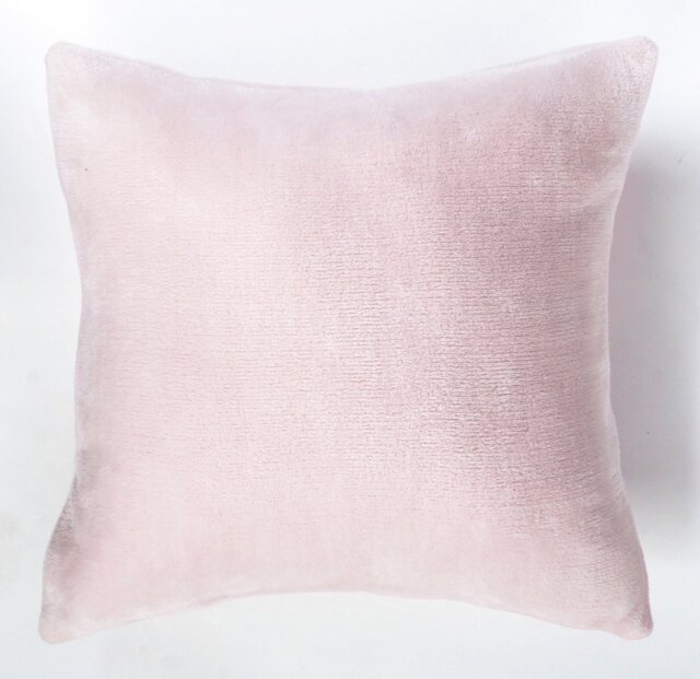Argos Home Plain Super Soft Fleece Cushion - Pink - 43x43cm - image 1