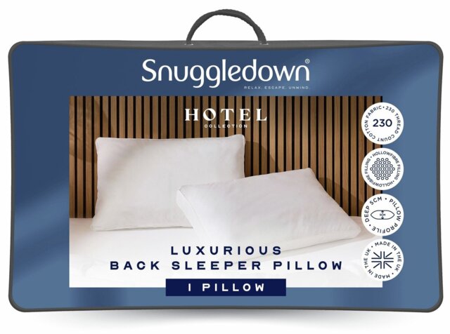 Snuggledown Hotel Back Sleeper Medium Soft Pillow - 1 Pack - image 1
