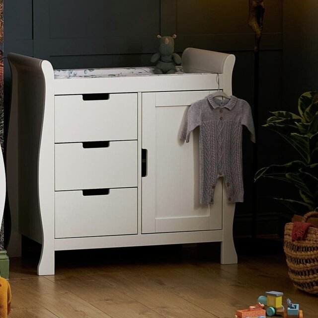 Obaby Stamford Sleigh Changing Unit - White - image 1