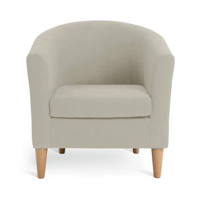 Argos Home Tub Faux Leather Chair - Mocha - image 1