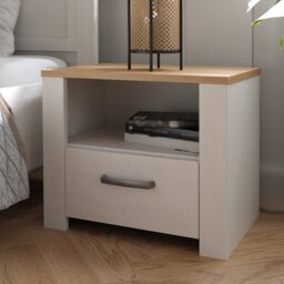 Furniture To Go Bohol 1 Drawers Bedside Table - Brown - thumbnail 1