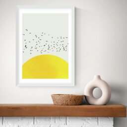 East End Prints A Thousand Birds White Frame Art Print - A3 - thumbnail 2