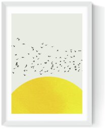 East End Prints A Thousand Birds White Frame Art Print - A3 - thumbnail 1