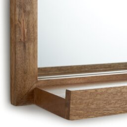 Habitat Mango Wood Bathroom Mirror with Shelf - 52x40cm - thumbnail 2