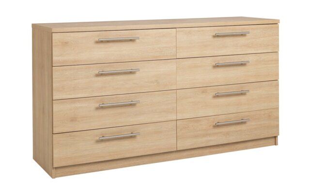 Argos Home Brisbane 8 Drawer Chest - Oak - image 1