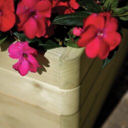 Rowlinson Marberry 50cm Square Wooden Planter - thumbnail 2