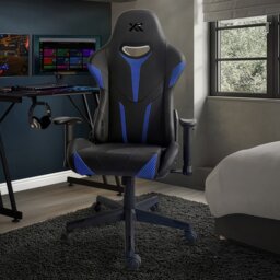 X Rocker Alpha Evo Esports Office Gaming Chair - Blue & Black - thumbnail 1