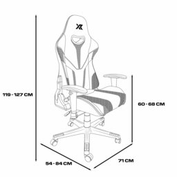 X Rocker Alpha Evo Esports Office Gaming Chair - Blue & Black - thumbnail 2