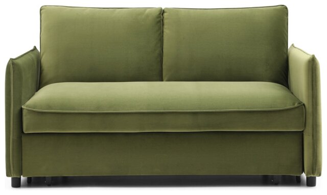 Kyoto Ruben Velvet 2 Seater Sofa Bed - Olive - image 1