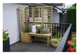 Forest Garden 2 Seater Wooden Garden Patio Set - Natural - thumbnail 1