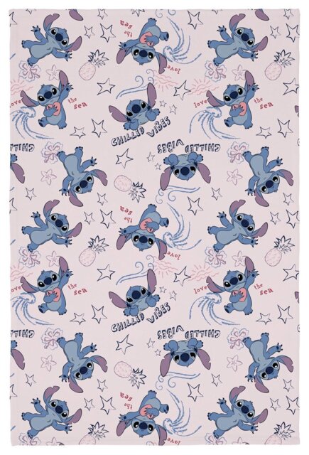 Disney Stitch Fleece Blanket - Blue & Pink - image 1