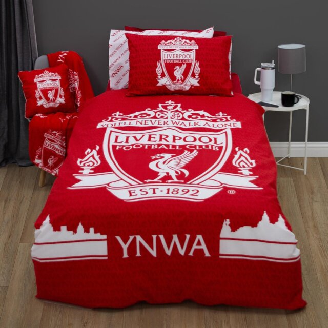Liverpool FC Football Red & White Kids Bedding Set - Double - image 1