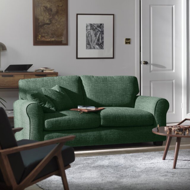 Argos Home Lisbon Fabric 3 Seater Sofa - Green - image 1