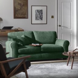 Argos Home Lisbon Fabric 3 Seater Sofa - Green