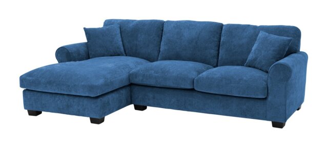 Argos Home Taylor Fabric Left Hand Corner Sofa - Blue - image 1