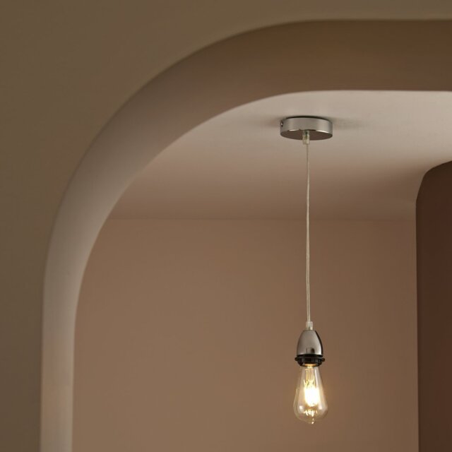 Habitat Metal Pendant Light - Polished Chrome - image 1