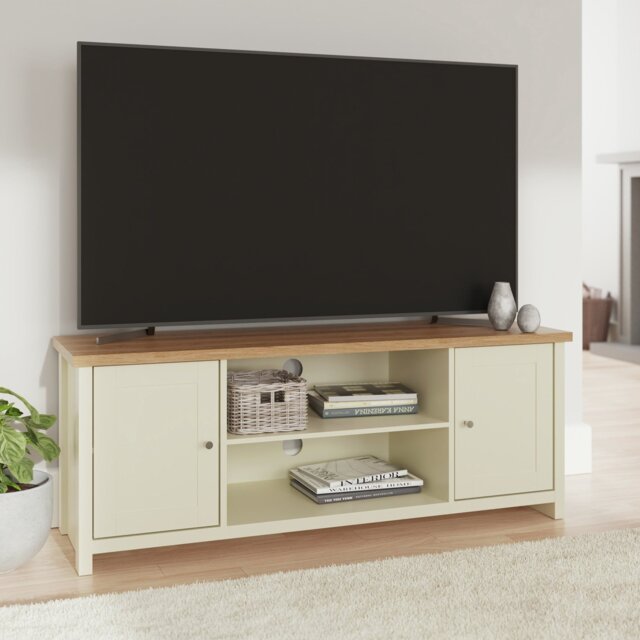 GFW Lancaster Coffee Table With Shelf and TV Unit - Cream - image 1