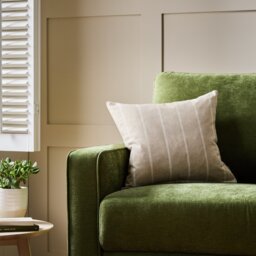 Habitat Yarn Dye Stripe Cushion - Cream - 43x43cm
