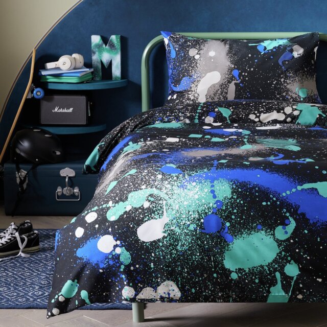 Argos Home Paint Splash Graffiti Kids Bedding Set - Double - image 1