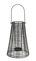 Habitat Medium Wired Lantern Candle Holder - Black - thumbnail 1
