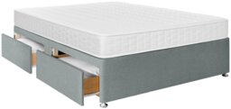 Argos Home Elmdon Memory Small Double 4 Drawer Divan - Grey