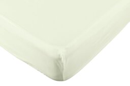 Habitat Pure Cotton 200TC Cream Fitted Sheet - Double