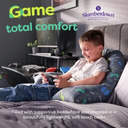 Slumberdown Gaming V Shaped Support Pillow - White - thumbnail 2