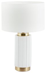 Pacific Ionic Ceramic Textured Table Lamp - White - thumbnail 2