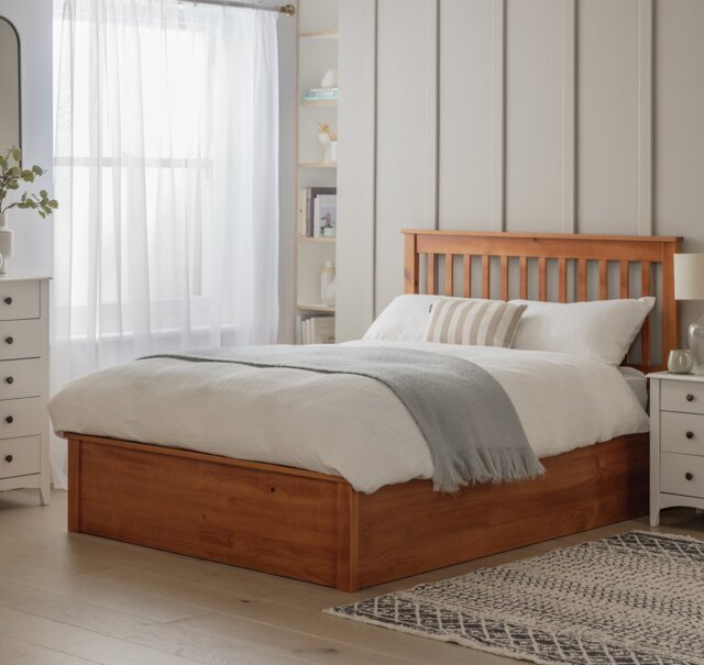 Argos Home Aspley Double Wooden End Lift Ottoman - Oak Stain - image 1