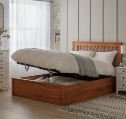 Argos Home Aspley Double Wooden End Lift Ottoman - Oak Stain - thumbnail 2