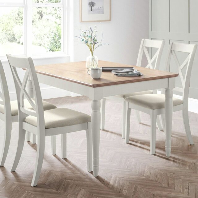 Julian Bowen Provence Ext 6 Seater Dining Table - Grey & Oak - image 1