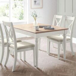 Julian Bowen Provence Ext 6 Seater Dining Table - Grey & Oak - thumbnail 1