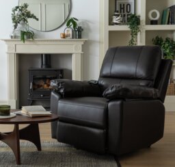 Argos Home Toby Faux Leather Rise & Recline Chair - Black - thumbnail 2
