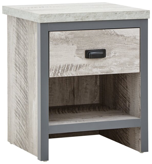 GFW Boston 1 Drawer Side Table - Grey - image 1