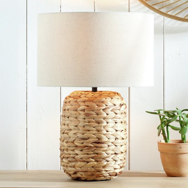 Pacific Zadi Plaited Woven Tall Table Lamp - Natural - image 1