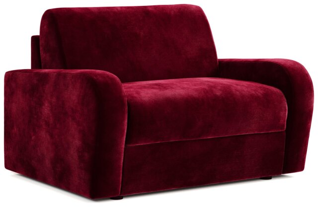 Jay-Be Deco Velvet Love Chair Sofa Bed - Burgundy - image 1