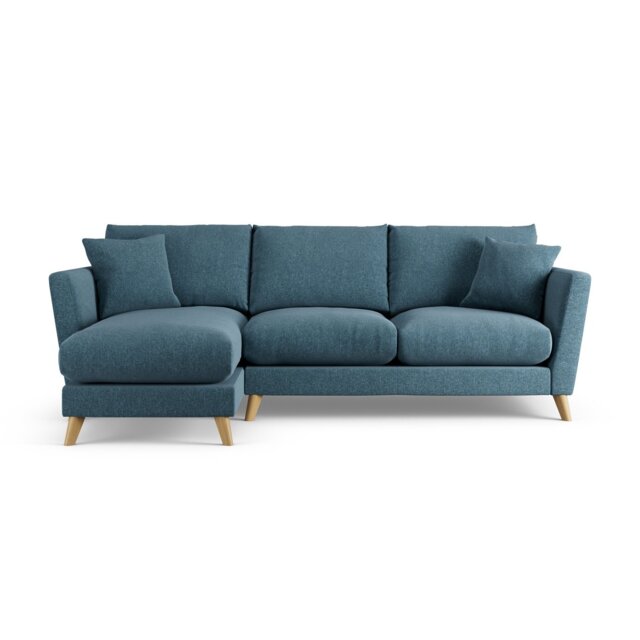 Habitat Lomond Left Hand Corner Sofa - Blue - Ash Leg - image 1