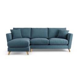 Habitat Lomond Left Hand Corner Sofa - Blue - Ash Leg - thumbnail 1