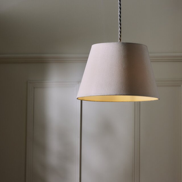 Argos Home Latte Velvet Taper Easy Fit Lampshade - 27cm - image 1